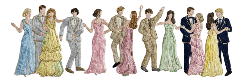 Illustration des invités élégants